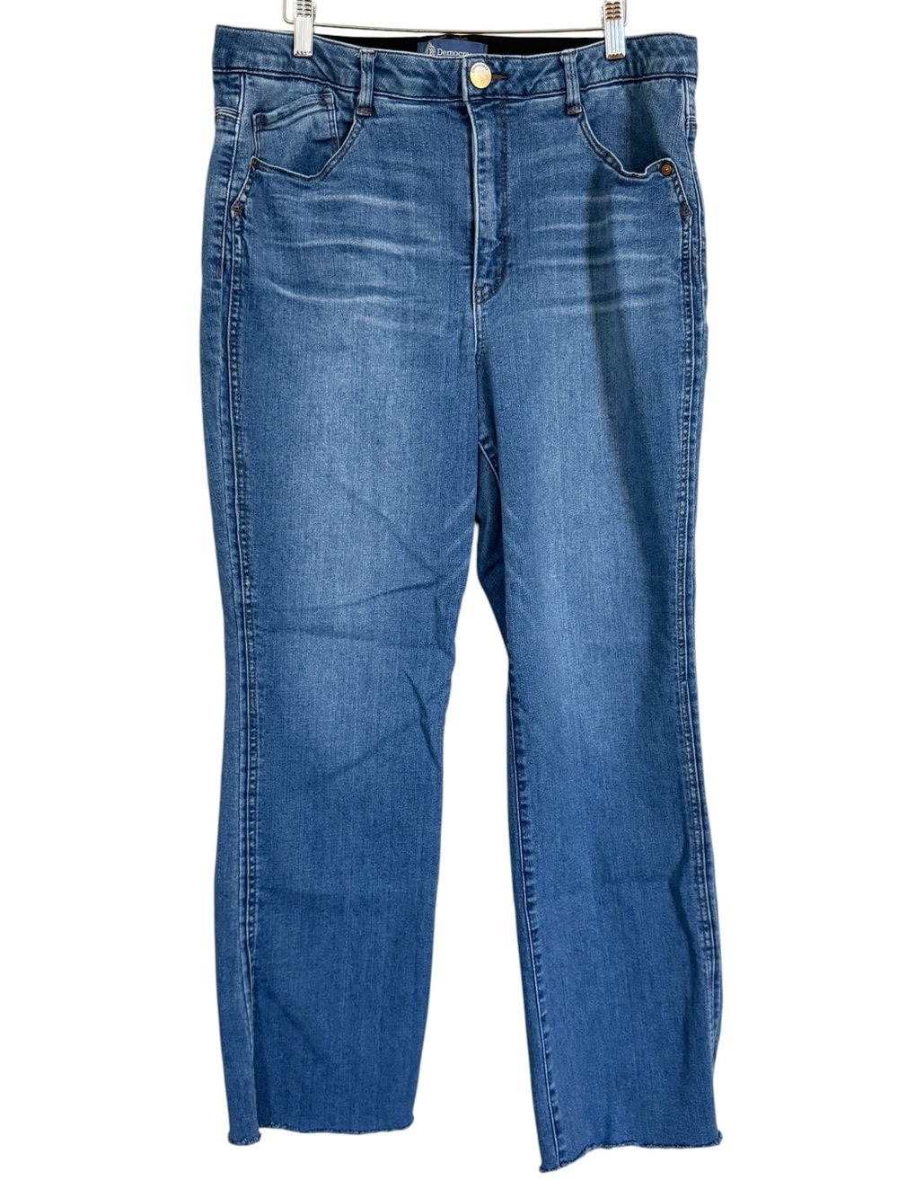 Democracy Ab Solution Bootcut Jeans Raw Hem Stretch Denim Women’s Size 16